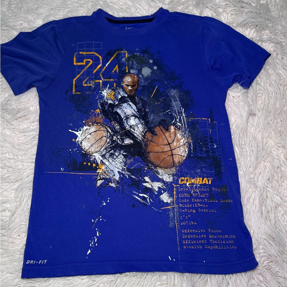 RARE Nike NBA Kobe Bryant #24 Black Mamba Special Ops T Shirt Purple Men SMALL
